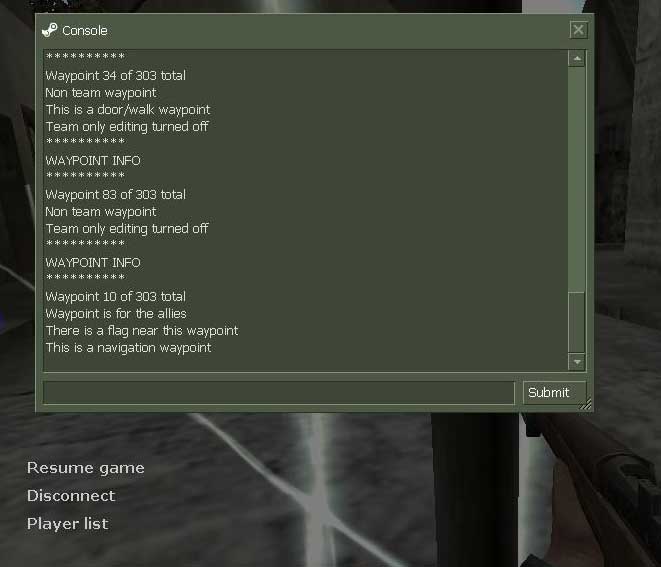 SturmBot waypoint info